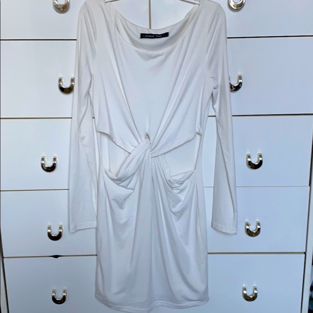 Lookbook Store white knot cutout dress